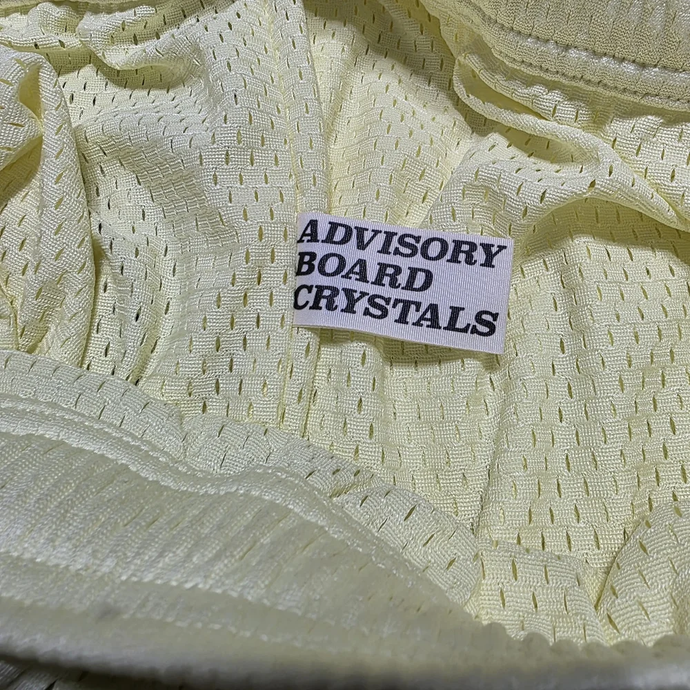 NWT Advisory Board Crystals Abc 123 Mesh Shorts Sulfur Sz M